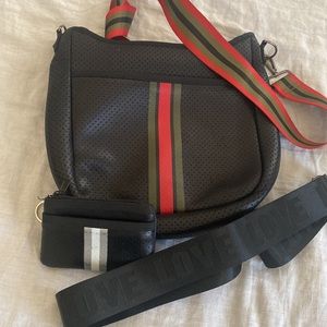 Haute Shore Blake Bello Neoprene Crossbody Bag, Extra Strap and Wallet